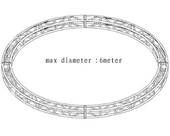 6 meter Diameter Bolt Circle Truss Safety With Alloy Aluminum Tube