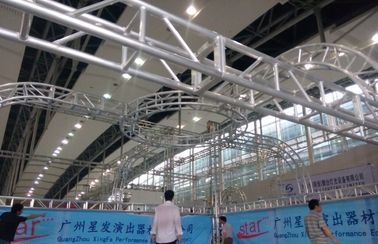 Aluminum Screw Circular Lighting Truss For Exhibition On Truss Top